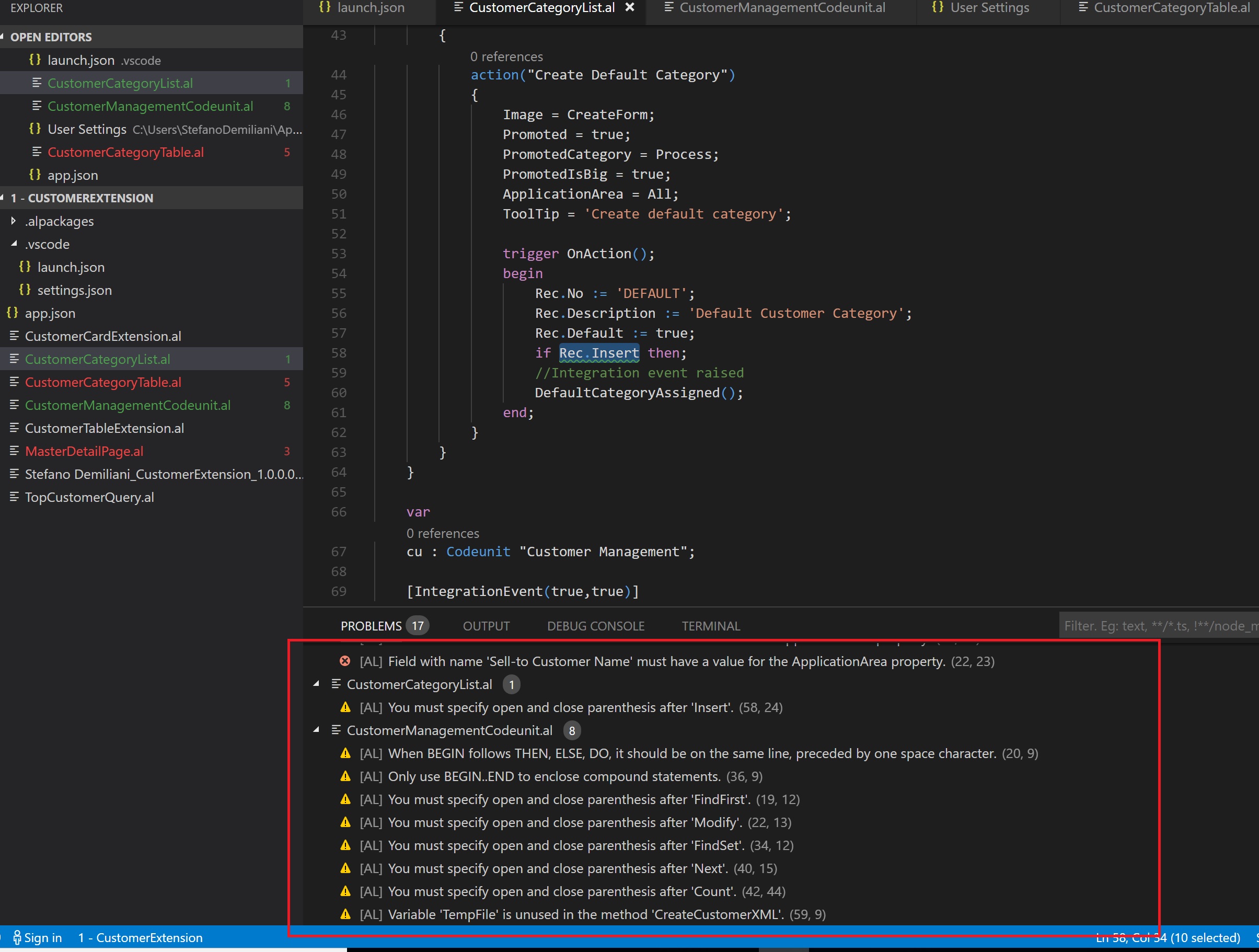 Developing Dynamics 365 Business Central Extensions: use code analysis ...