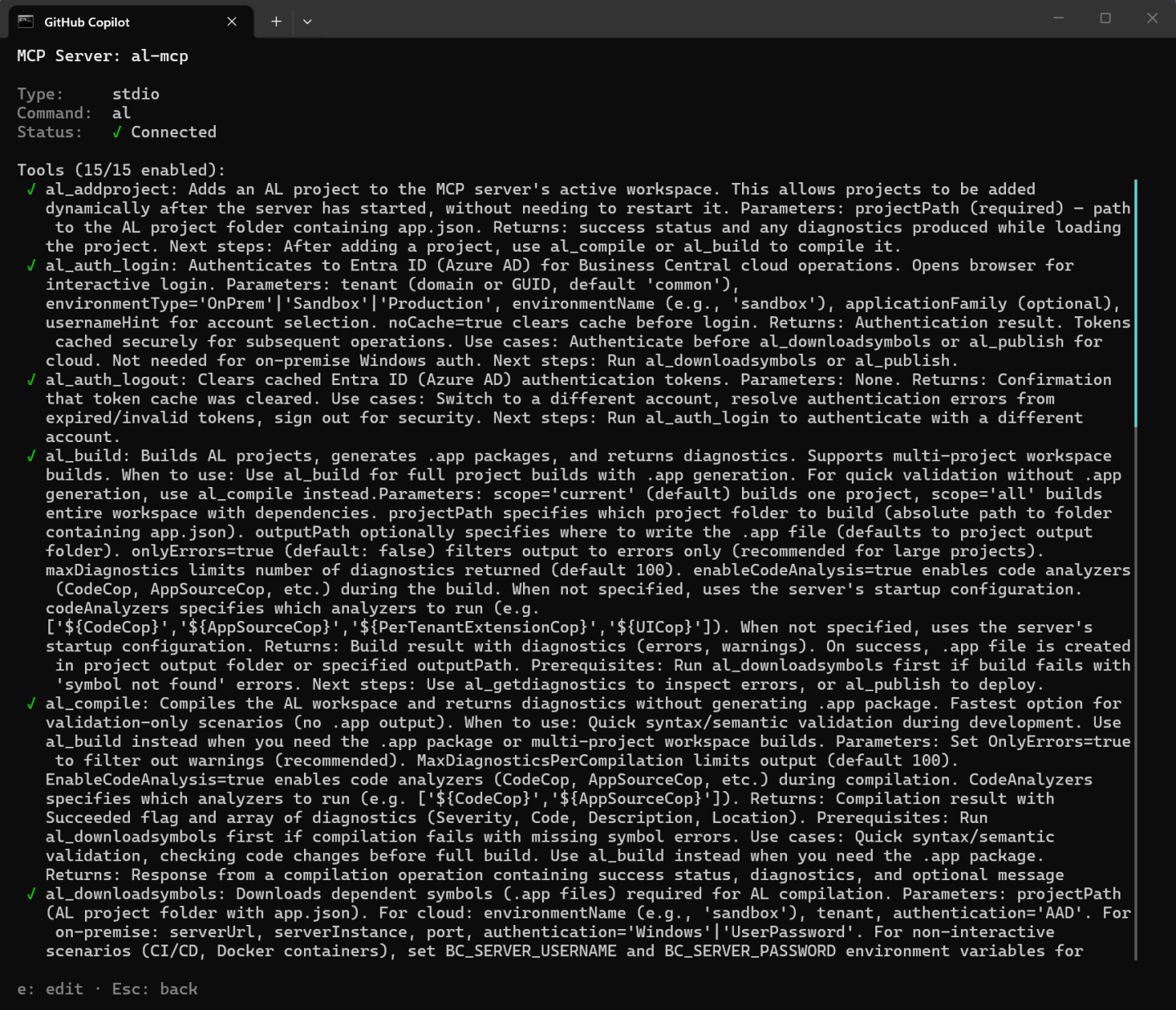 Dynamics 365 Business Central: using AL MCP Server from GitHub Copilot ...